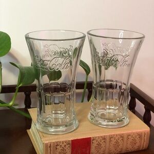 Coca Cola Classic Clear Libbey Glass Set